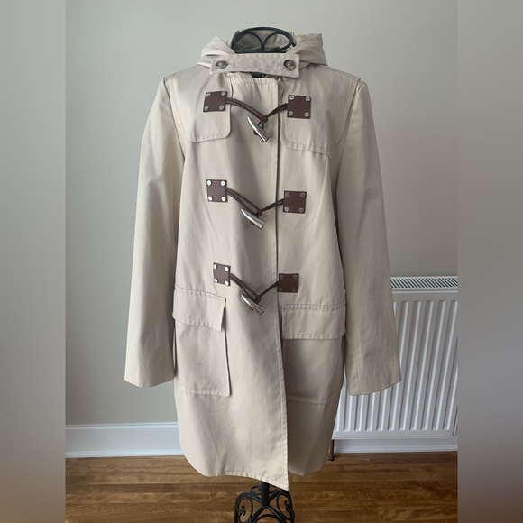 Michael Kors Jackets & Blazers - Michaels Cream Duffle Coat with Brown Accents